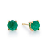 Haven 10K Yellow Gold Round-Cut Emerald Earring