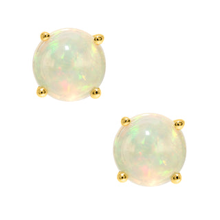Mya 14K Yellow Gold Round-Cut Opal Earring