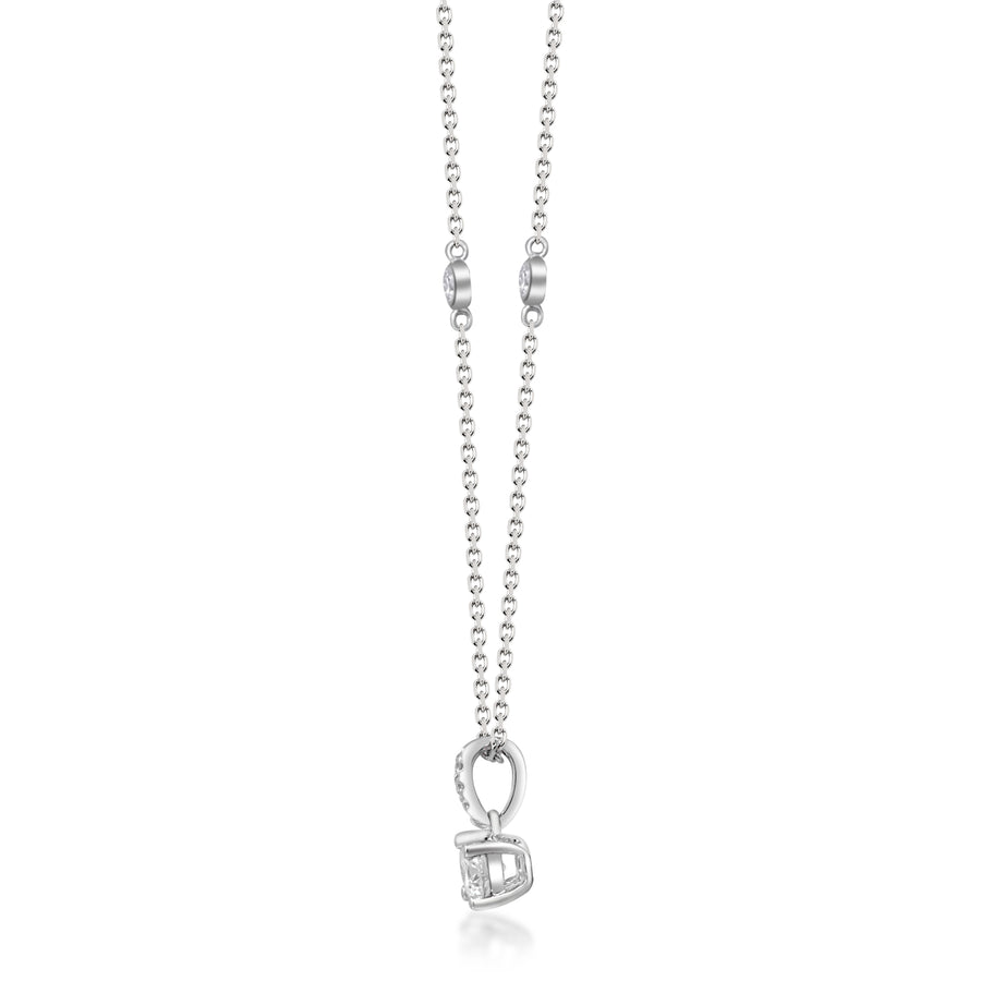 Ashley 18K White Gold Round-Cut White Diamond Pendant