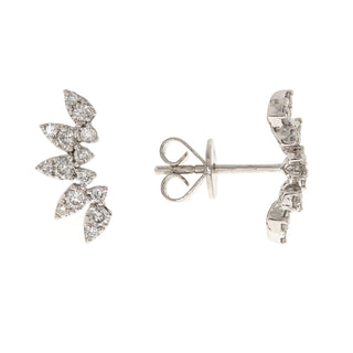 Eleanor 14K White Gold Round-Cut White Diamond Earrings