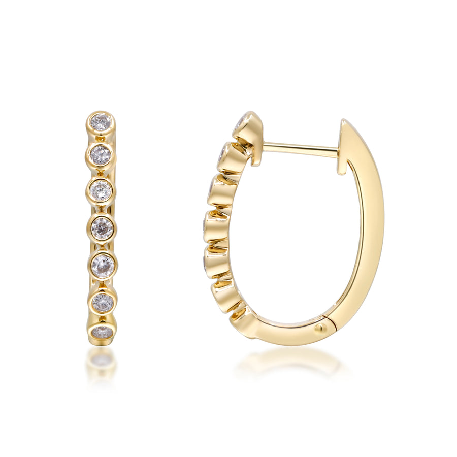 Arabella 18K Yellow Gold Round-Cut White Diamond Earring