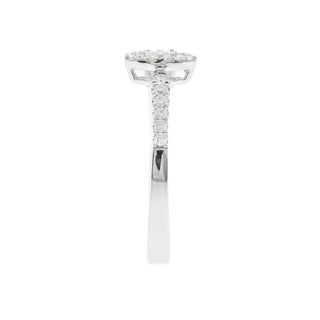 Megan 10K White Gold Round-Cut White Diamond Ring