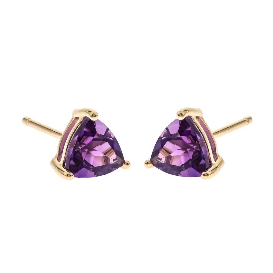 Brookes 14K Yellow Gold Trillion-Cut Brazilian Amethyst Earring