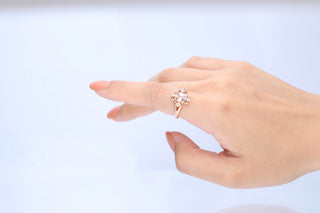 Lyra 10K Rose Gold Oval-cut Madagascar Morganite Ring