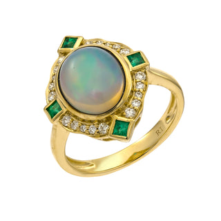 Sloane 14K Yellow Gold Oval-Cut Ethiopian Opal Ring