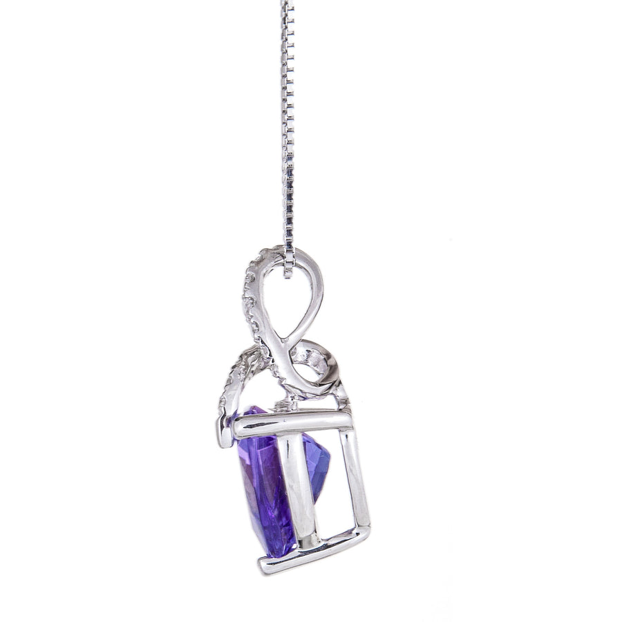 Madelyn 14K White Gold Trillion-Cut Tanzanite Pendant