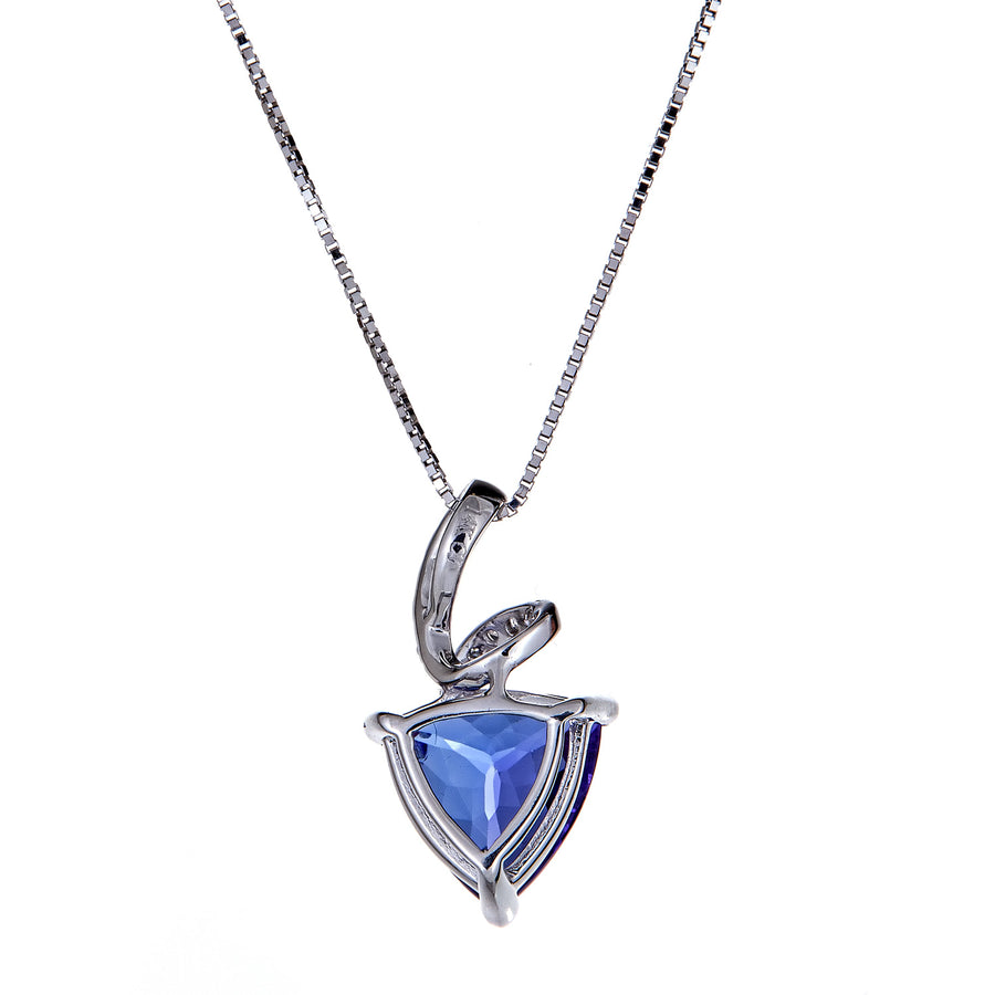 Madelyn 14K White Gold Trillion-Cut Tanzanite Pendant