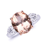 Keyla 14K Rose Gold Oval-Cut Madagascar Morganite Ring