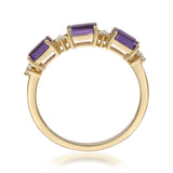 Ember 10K Yellow Gold Emerald-Cut Amethyst Ring