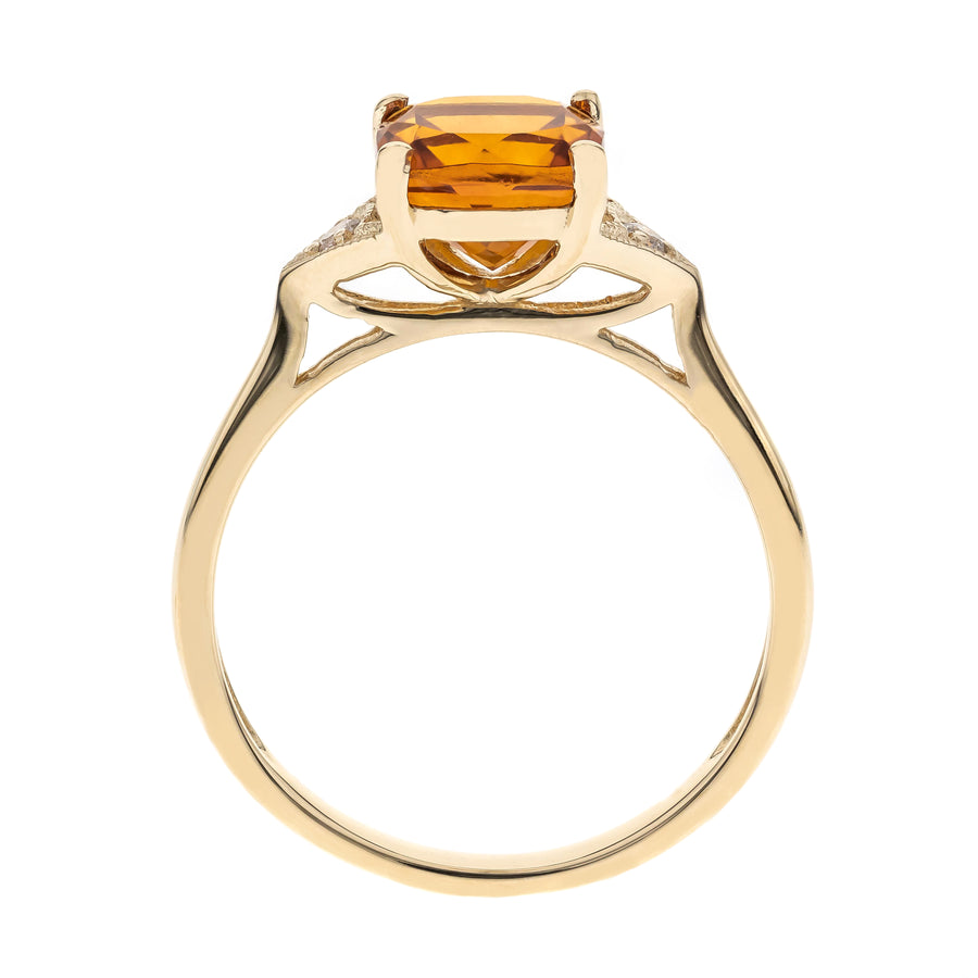 Juliette 10K Yellow Gold Cushion-Cut Brazilian Citrine Ring