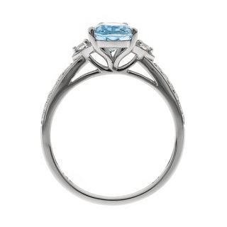 Peyton 14K White Gold Pear-Cut Brazilian Aquamarine Ring