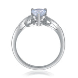 Brielle 10K White Gold Pear-Cut Aquamarine Ring