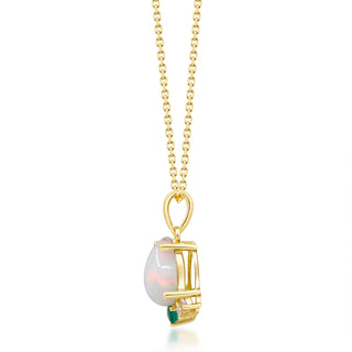 Maggie 10K Yellow Gold Pear-Cut African Opal Pendant