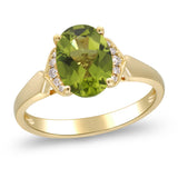 Kali 14K Yellow Gold Oval-Cut Peridot Ring