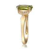 Kali 14K Yellow Gold Oval-Cut Peridot Ring