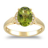 Kali 14K Yellow Gold Oval-Cut Peridot Ring