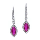 Riley 14K White Gold Marquise-Cut  Mozambique Ruby Earrings