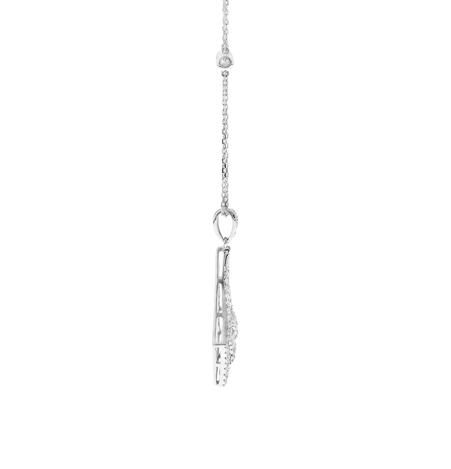 Athena 14K White Gold Baguette-Cut White Diamond Pendant