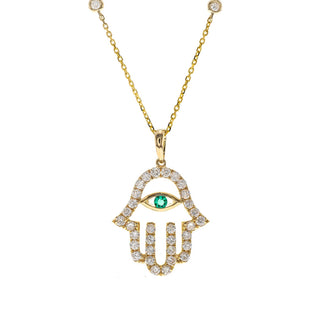 Journee 14K Yellow Gold Round-Cut Natural Zambian Emerald Pendant