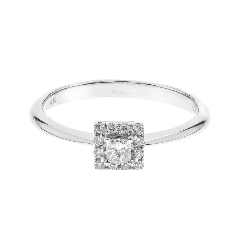 Autumn 14K White Gold Princess-Cut White Diamond Ring