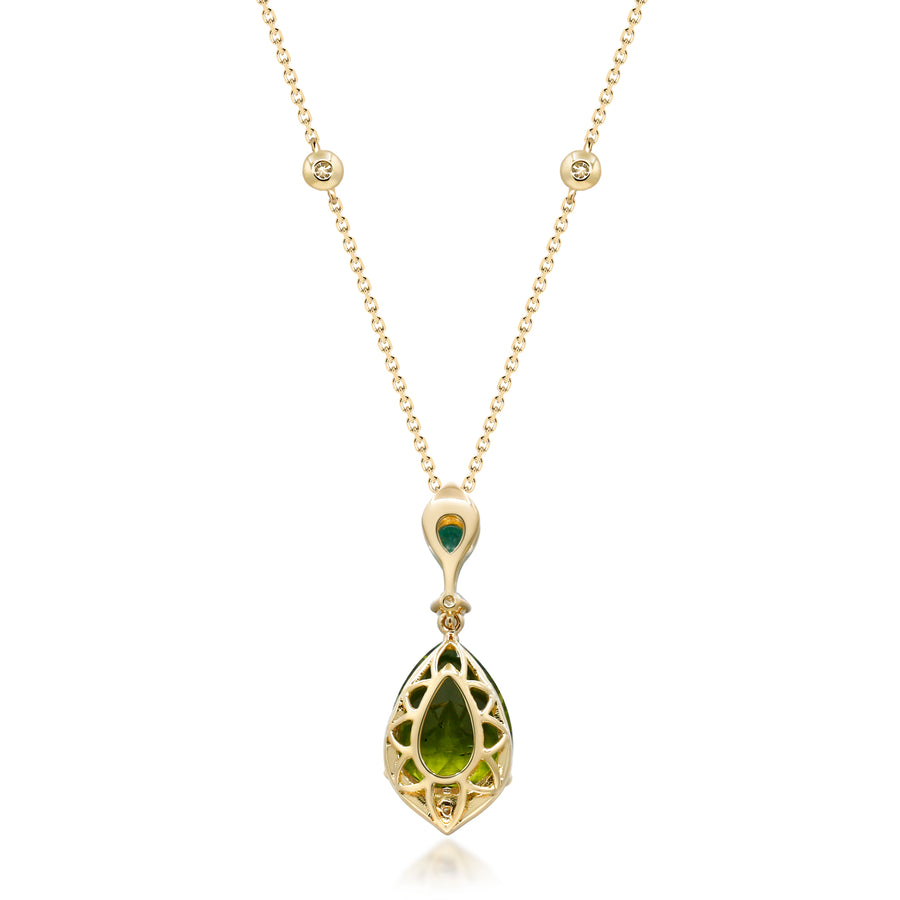 Halle 14K Yellow Gold Pear-Cut Manchurian Peridot Earring