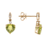Ashlyn 14K Yellow Gold Heart-Cut Peridot Earring