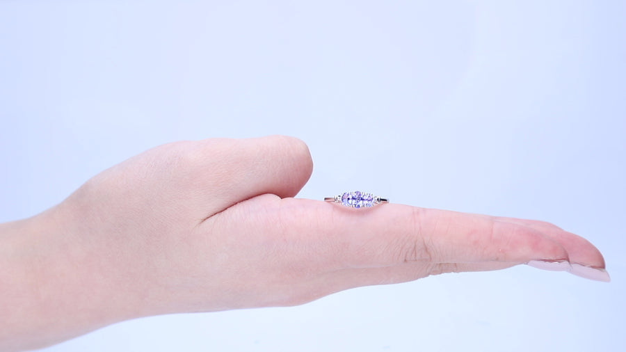 Freya 10K White Gold Oval-Cut Tanzanite Ring