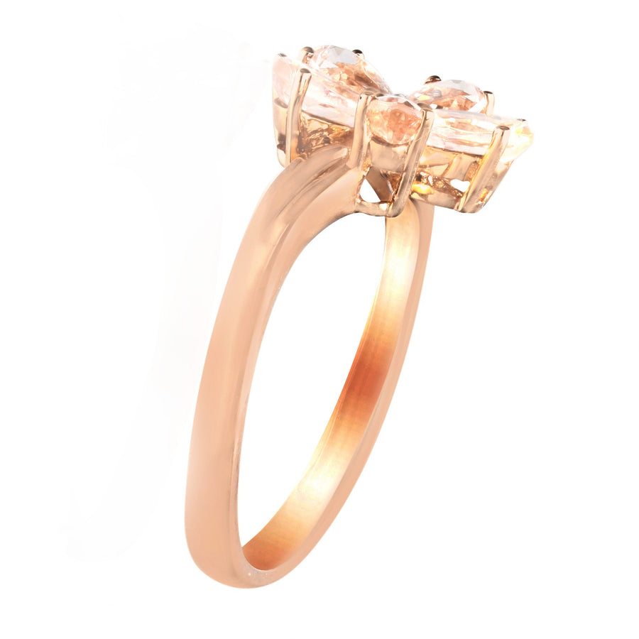 Jimena 10K Rose Gold Oval-Cut Madagascar Morganite Ring