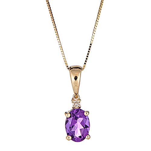 Peyton 10K Yellow Gold Oval-Cut Brazilian Amethyst Pendant