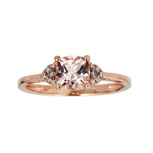 Joelle 10K Rose Gold Oval-Cut Madagascar Morganite Ring