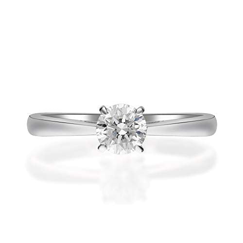 Phoebe 18K White Gold Round-Cut White Diamond Ring