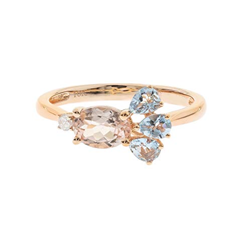 Kiana 10K Rose Gold Oval-Cut Madagascar Morganite Ring