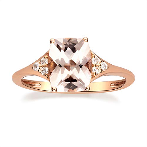 Elyse 14K Rose Gold Cushion-Cut Madagascar Morganite Ring