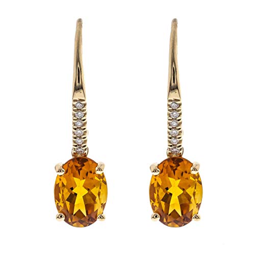 Haisley 14K Yellow Gold Oval-Cut Brazilian Citrine Earring