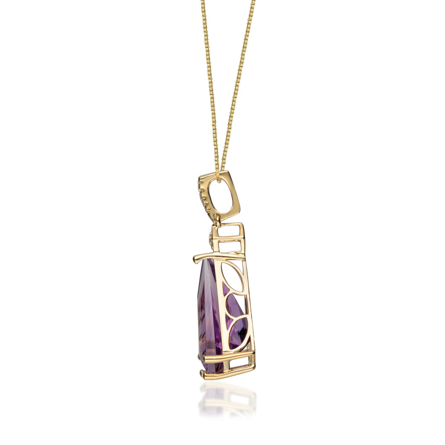 Bailey 14K Yellow Gold Fancy-Cut Brazilian Amethyst Pendant