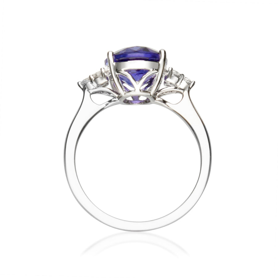 Abby 14K White Gold Oval-Cut Tanzanian Tanzanite Ring