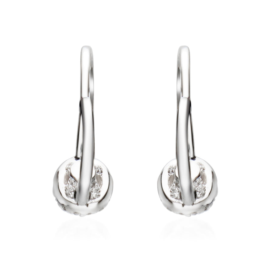 Aila 14K White Gold Diamond Earrings - A Sparkling and Sophisticated Choice