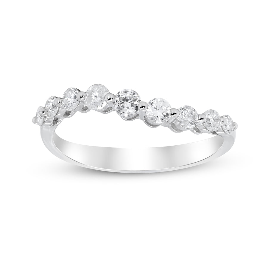 Magnolia 14K White Gold Round-Cut White Diamond Ring