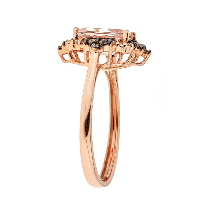 Ansley 14K Rose Gold Cushion-Cut Madagascar Morganite Ring