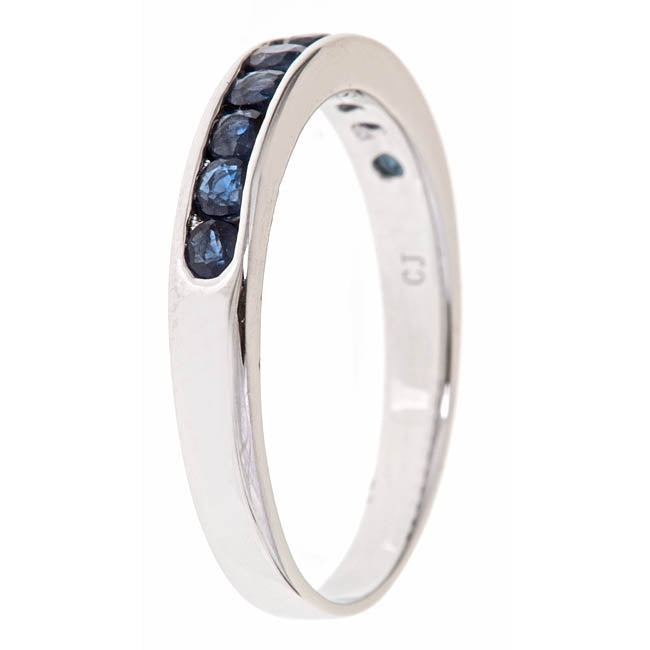 Faith 10K White Gold Oval-Cut Ceylon Blue Sapphire Ring