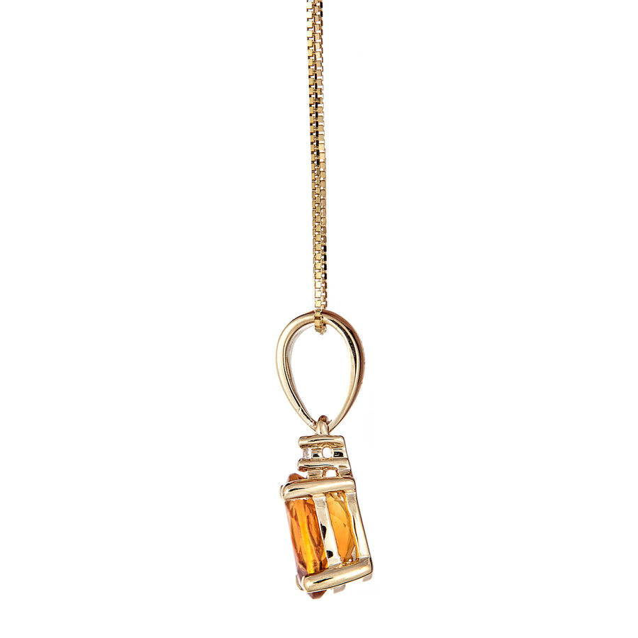 Sophia 10K Yellow Gold Oval-Cut Brazilian Citrine Pendant