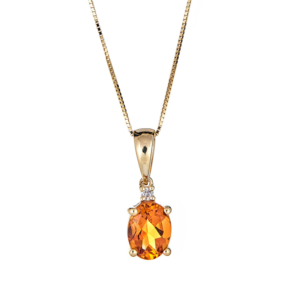 Sophia 10K Yellow Gold Oval-Cut Brazilian Citrine Pendant