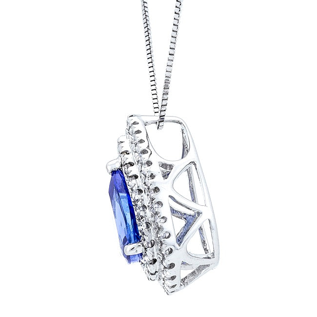 Ayleen 14K White Gold Pear-Cut Tanzanian Tanzanite Pendant