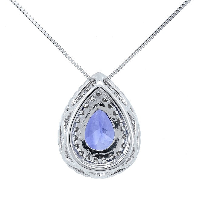 Ayleen 14K White Gold Pear-Cut Tanzanian Tanzanite Pendant