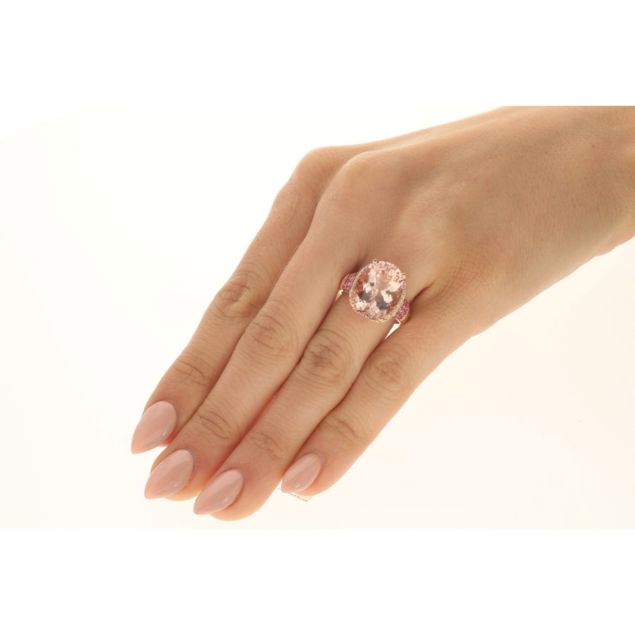 Carter 14K Yellow Gold Oval-Cut Madagascar Morganite Ring