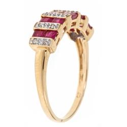 Willa 10K Yellow Gold Square-Cut Mozambique Ruby Ring