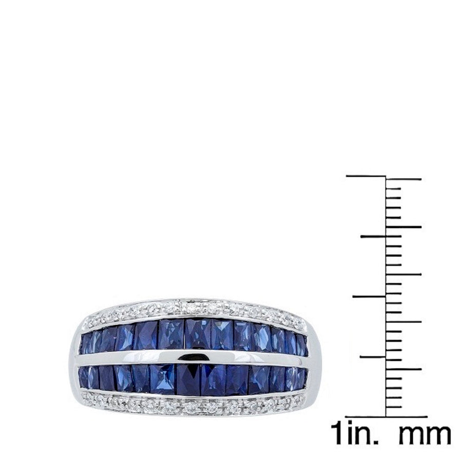 Kinley 14K White Gold Baguette-Cut Ceylon Blue Sapphire Ring