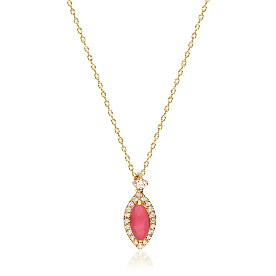 Aulani 10K Yellow Gold Marquise-cut Mozambique Ruby Pendant