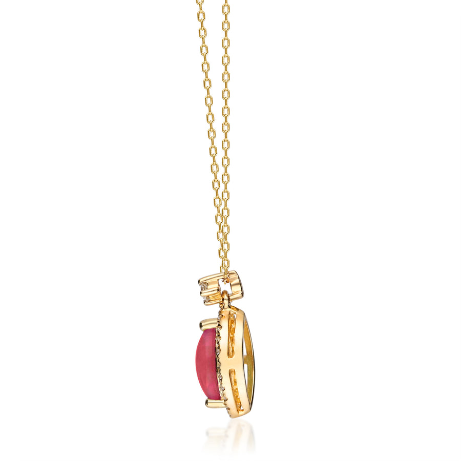 Aulani 10K Yellow Gold Marquise-cut Mozambique Ruby Pendant