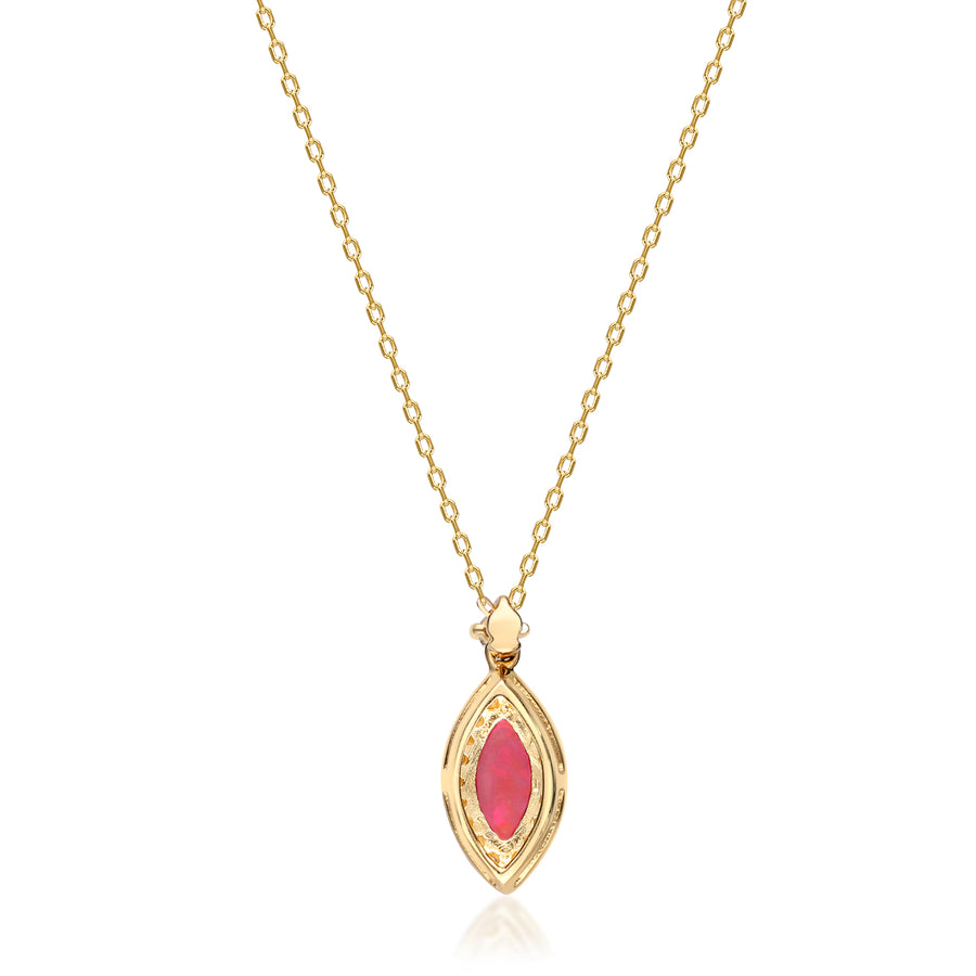 Aulani 10K Yellow Gold Marquise-cut Mozambique Ruby Pendant